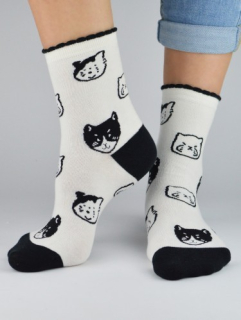 Jemné dívčí ponožky s kočičkou